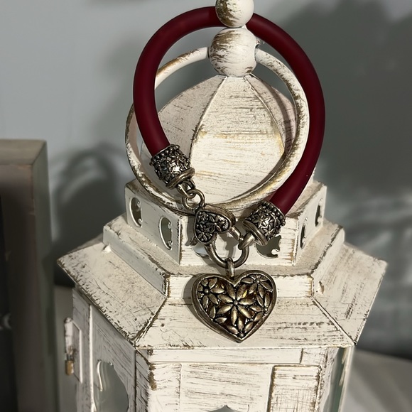 Heart bracelet silver red - Picture 3 of 13